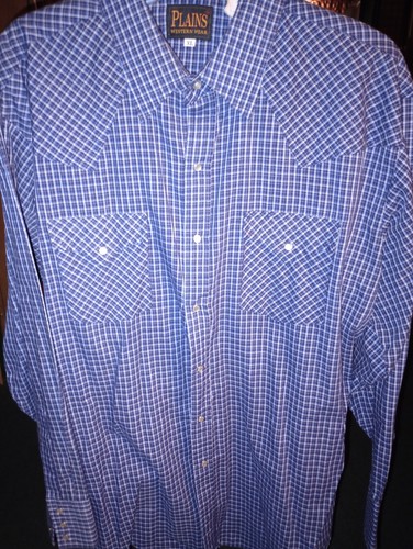 Mens plains snap shirt - shirt, size