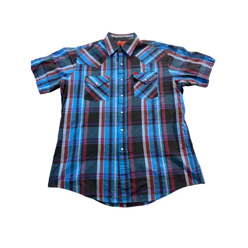 Ely western shirt mens blue - western,